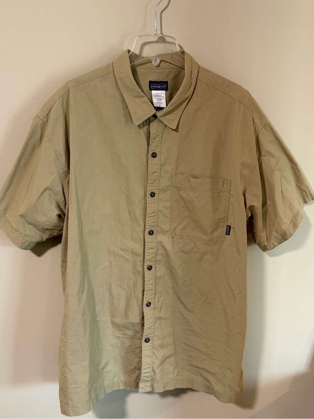 Patagonia Men's Short-Sleeve Button-Up Shirt - Khaki -XXL
